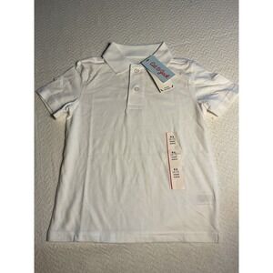 Cat & Jack Kids White Short Sleeve School Uniform Polo Shirt XS (4/5) NEW‎